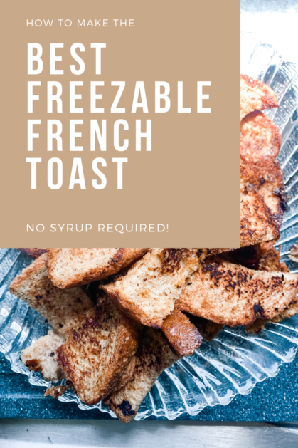 Learn how to make the best french toast recipe in a few simple steps. This easy recipe can be frozen into french toast sticks for kids and is sweet enough without syrup!